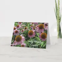 Happy Birthday Grandma White and Purple Flowers Card
