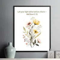 Cute Bee Inspirational Bible Verse Wall Art