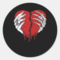 Skeleton Hands Hearts Classic Trending Classic Round Sticker