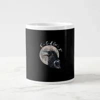 F-Caw-F Bird Crow Minimal Clean Giant Coffee Mug