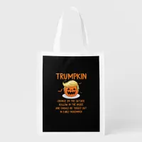 Trumpkin  Anti- Halloween Gifts Grocery Bag