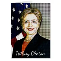 Hilary Clinton Memorabilia  Digital Art Blank Card