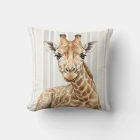 Watercolor Giraffe Decorative Pillow Cover