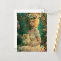Fairy and a Cat Postcard