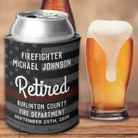 Cheers & Beers Firefighter Retirement Party Can Cooler