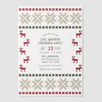 Mistletoe Magic Ugly Sweater Christmas Party Vellum Invitations