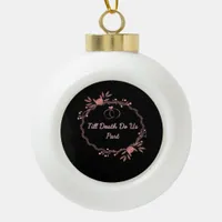 Till Death Do Us Part – Ghostly Wedding Ceramic Ball Christmas Ornament