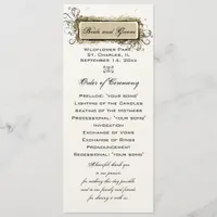 Abstract Floral Wedding Program