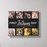 Simple First Father’s Day Photo Collage Canvas Print