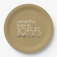 Born in 1955 Seventy Fabulous 70th Birthday Party Paper Plates