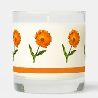 Candle - Orange Flowers on a Line