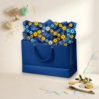 Festive Navy Star Garland Tissue Paper