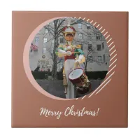 Merry Christmas NYC Rockefeller Plaza Drummer Boy Ceramic Tile