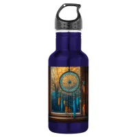 Dreamcatcher in a Window Fall Leaves Stainless Steel Water Bottle
