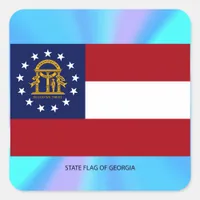 Georgia State Flag Square Sticker