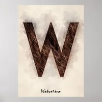 W is For Wolverine Poster