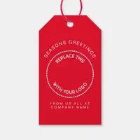 Your Company Logo Business Name Corporate Red Gift Tags