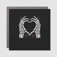 Skeleton Hand Heart Valentines Day Funny Couple Car Magnet
