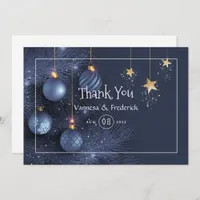 Christmas Wedding Thank You Card