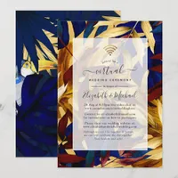 Exotic Tropical Forest Toucan Virtual Wedding Invitation