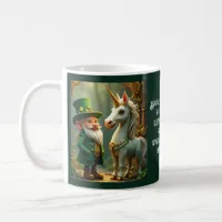 Steampunk Gnome-Leprechaun Unicorn St Patricks Day Coffee Mug