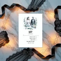 "Till Death Do Us Part" Gothic Wedding RSVP Card