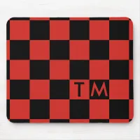 Checkerboard Monogram Red/Black CMXR Mouse Pad