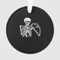 Skeleton Heart Hands Sign Halloween Costume Trendi Ornament