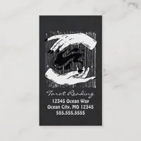 Tarot Reading Black and White Hands Business Card