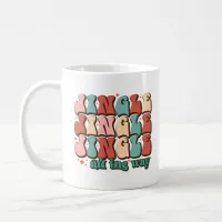 Jingle all the way Retro Groovy Christmas Holidays Coffee Mug