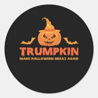 Trumpkin Make Halloween Great Again Classic Round Sticker