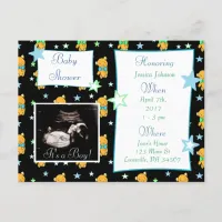 It's a Boy,  Ultrasound Pic Baby Shower Invitation