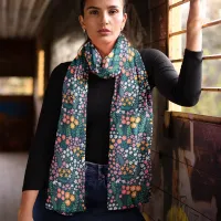 Wildflower Garden Botanical Floral Scarf