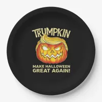 Trumpkin Make Halloween Great Again Men Funny Clas Paper Plates