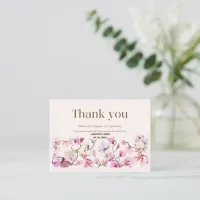 Floral Wedding Thank You Card 