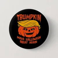 Trumpkin Halloween Pumpkin Election Button