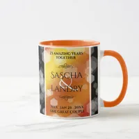 Elegant 16th 23rd Topaz Wedding Anniversary Mug