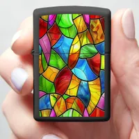 Bright Stained Glass Mosaic Zippo Lighter