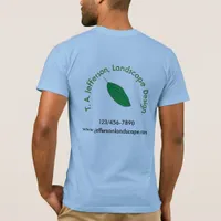 T-shirt - Green Leaf with Curved Text