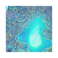 Blue and Teal Abstract Art