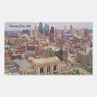 Kansas City, MO Skyline Memorial Liberty Area Rectangular Sticker