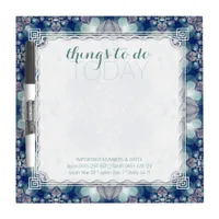 Blue Teal Magic Motivate Energy Things To-Do Today Dry Erase Board