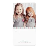 Rejoice Nordic Christmas Pastel Holiday Photo Label