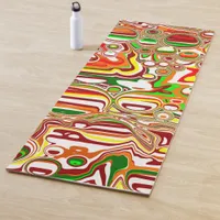 Retro Bubbles Digital Art   Yoga Mat