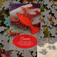 Cancer the Crab Zodiac Sign Birthday Party Jigsaw Puzzle