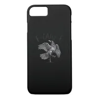 Crow, F-Caw-F Funny Bird Retro Graphic iPhone 8/7 Case