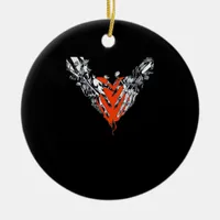 Holding Heart Classic Ceramic Ornament