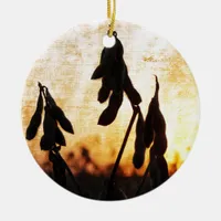 Soybean Sunset Ceramic Ornament