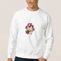 Cottagecore Aesthetic Cute Mushroom Playing Banjo  Sweatshirt