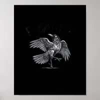 Crow, F-Caw-F Funny Bird Moon Gothic Adult Humor C Poster